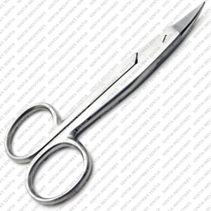 Ciseaux courbes dentaires TC CE pour couronnes, 4,5 pouces, en carbure de tungstène, pour la coupe de couronnes chirurgicales, instrument médical en acier inoxydable - Product Image 2