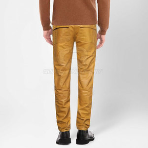 <b>Men</b> Genuine <b>Leather</b> Casual <b>Pants</b> Stylish Tapered Fit Breathable Lightweight Soft Lining Long Lasting Construction Trendy Look - Product Image 4