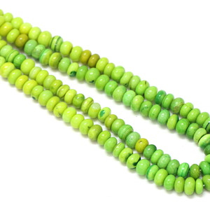 Cuentas de Ópalo Verde Neón: Rondelles de Piedras Preciosas AAA, Tira de 15 Pulgadas - Product Image 6