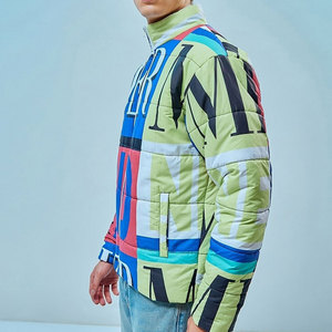 Veste matelassée unisexe de haute qualité, style vintage slim avec col montant, logo personnalisé brodé sur toile, vêtements d'hiver - Product Image 2