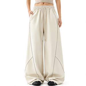 High Quality Women Cotton Fleece Sports Jogger Pants Breathable Workout Baggy Sweatpants Quick Dry Loose Fit <b>Trouser</b> - Product Image 1