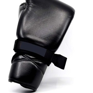 Professional Boxing Gloves Leather Adjustable Velcro Wrist <b>Strap</b> Adult Training Gear - Product Image 1