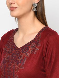 Safaa High-Quality Viscose Weaving Winter Clothing Indian Salwar Kameez Ladies Woolen Suit Set Wholesale - Product Image 2