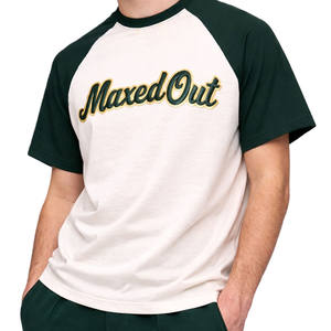 Camiseta de Hombre 100% Algodón con Manga Raglán, Logotipo Aplicado, Ribete en Contraste, OEM, Marca Privada, Proveedor Mayorista de Exportación - Product Image 3