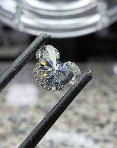 Diamant de laboratoire taillé Micky Mouse, diamants blancs brillants polis, R&K GEMS HK70, couleur fantaisie claire pour la fabrication de bijoux - Product Image 2