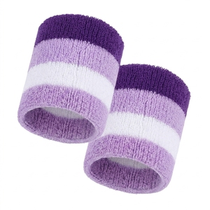 Bandeau de poignet fin, respirant et doux en polyester et coton pour le basketball et le badminton, ajustement universel - Product Image 2