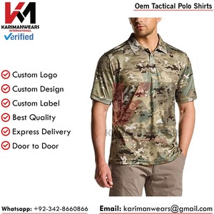 บริการ OEM เสื้อโปโลแบบยุทธวิธี ผ้าระบายอากาศ ยืดหยุ่นได้ รับผลิตแบรนด์ตามสั่ง ขายส่งจำนวนมากสำหรับผู้นำเข้า - Product Image 2