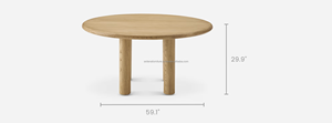 Modern <b>Wooden</b> <b>Round</b> <b>Dining</b> <b>Table</b> Set for Home Apartment Farmhouse Villa Hotel Hospital School <b>Dining</b> Rooms - Product Image 5