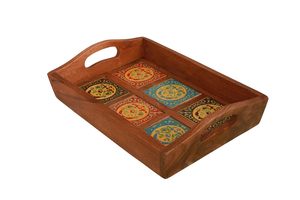 Juego de bandejas para servir con tapa, hechas a mano, de madera natural, minimalistas, ecológicas, biodegradables, libres de BPA, duraderas y aptas para microondas. - Product Image 3