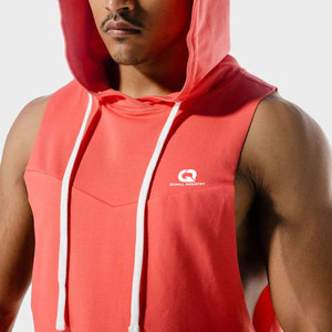 Outdoor Fitness <b>Running</b> Men Sleeveless Hoodie 100% Cotton <b>Fleece</b> Winter Quick Dry Eco-Friendly Breathable Hooded Style Modern - Product Image 5
