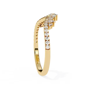 Anillo de Diamantes Cultivados en Laboratorio con Corona Curva, Oro Sólido de 10K, 14K, 18K, Unisex, Tiara, Anillo de Boda, Certificado IGI, Joyería Fina, Regalo - Product Image 4