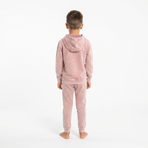 Conjunto Deportivo para Niños, Sudadera con Capucha y Pantalones Jogger, Algodón Lavado con Ácido, Corte Regular, Casual, con Parche Bordado y Diseño de Logotipo Personalizado - Product Image 4