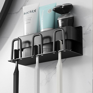 Support de brosse à dents en métal Metcraft MTBH11 fabriqué en Inde, avec ventouse, forme personnalisée, design minimaliste portable pour salle de bain - Product Image 4