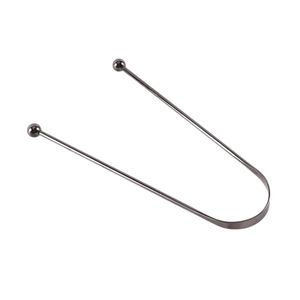 Raspador de Lengua con Punta de Bola en Negro Metálico, Forma de U, de Acero Inoxidable, Higiene Bucal, Eliminador de Bacterias y Mal Aliento, Premium para Adultos - Product Image 4