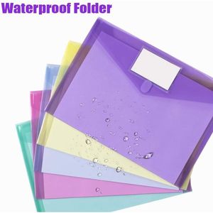 24-Pack Clear Poly Envelopes Plastic File <b>Folders</b> with Label <b>Pocket</b> for <b>A4</b> Documents for Teachers and Students - Product Image 3