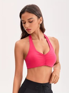 Soutien-gorge de sport sans fil à maintien élevé, écologique, antichoc, push-up, sans couture, respirant, pour l'entraînement - Product Image 4