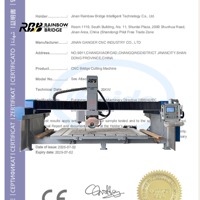 Scie à pont CNC 4+1 axes pour la découpe de pierre avec broche de fraisage indépendante, coupe à 45 degrés pour comptoirs en quartz et granit