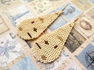 Pendientes de Cuentas con Diseño de Cara de Marfil, Hechos a Mano, Artísticos, Boho Chic, Elegantes, Joyería de Moda para Mujer, para Bodas y Aniversarios - Product Image 4