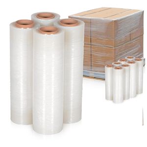 18 pollici X 1500 piedi trasparente elasticizzato per lo spostamento di 12 rotoli pellicola involucro di plastica per Pallet di spessore di 80 Gauge per mobili - Product Image 1