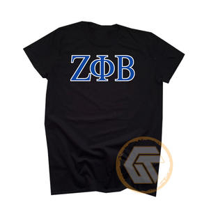 เสื้อยืดผ้าฝ้าย Zeta Phi Beta แบบขายส่งสั่งทำได้  เสื้อผ้าชมรมคุณภาพดีสำหรับผู้หญิงและผู้ชาย  ลายพิมพ์ฤดูร้อนสำหรับชมรม - Product Image 3