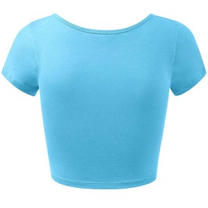 เสื้อครอปท็อปผู้หญิง น้ำหนักเบา คุณภาพสูง ผ้าไนลอน/คอตตอน ระบายอากาศได้ดี ไม่เป็นขุย ใส่ได้ทุกฤดู รับทำโลโก้ตามสั่ง สินค้าขายส่งยอดนิยม - Product Image 5