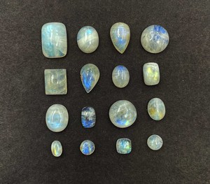 Natural Multi Fire Rainbow Moonstone Mix Shape Cabochon Loose Gemstone Lot 4-14 MM 100 CT Rainbow Moonstone For Jewelry Making - Product Image 1
