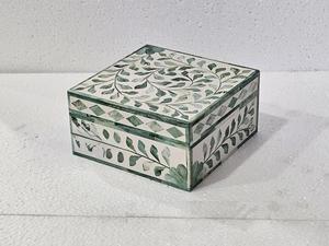 Boîte à bijoux artisanale en os incrusté, motif floral marocain, écologique, pour rangement décoratif, décoration de table, nouvel an - Product Image 3