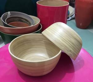 Vaisselle en bambou de haute qualité, meilleure vente écologique, bol en bambou filé fabriqué à la main pour la cuisine fabriqué au Vietnam - Product Image 2