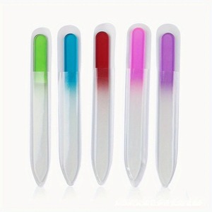 Juego de Empujadores de Cutículas Planos de Aleación Metálica Reutilizables con Mangos Coloridos, Herramienta de Manicura Profesional de 5 Piezas de Doble Punta - Product Image 1