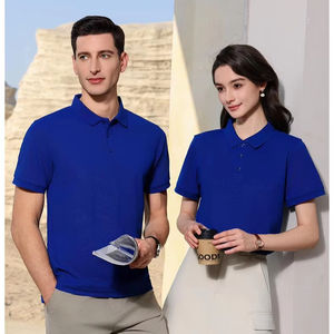 Camiseta Corta Casual de Punto con Botones Bordados, Ajuste Universal, Cómoda, Transpirable y de Secado Rápido, 100% para Hombre, Nueva Llegada 2025 - Product Image 1