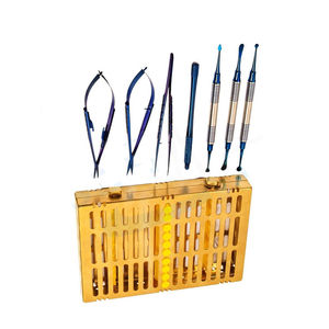 Kit de chirurgie micro-orale 7 pièces réutilisable, ensemble manuel de chirurgie parodontale bleu, instruments chirurgicaux CE certifiés Power Bur Amrid - Product Image 2
