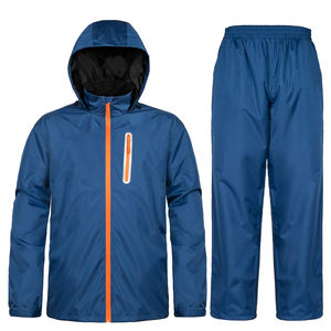 Ensemble de survêtement personnalisé léger, imperméable et coupe-vent, avec veste à taille élastique et pantalon à cordon de serrage - Product Image 1