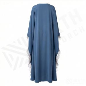 Fabricantes OEM, Nuevo Modelo de Abaya al por Mayor, Vestido Kaftán Musulmán Abierto y Holgado para Mujer, Ropa Modesta de Alta Calidad - Product Image 2