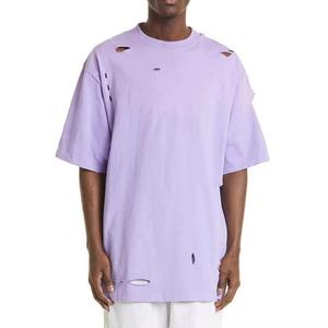 สีพาสเทลไม่เหมือนใคร (เสื้อยืดแฟชั่นสำหรับผู้ชายเสื้อยืดโอเวอร์ไซส์แบบมีรอยฉีกเป็นรูสตรีทแวร์ - Product Image 1