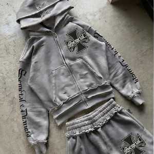 Custom Ape Graphic Tracksuit Set Heavyweight French Terry <b>Hoodie</b> Sweatpants Oversized Streetwear Unisex OEM ODM - Product Image 4