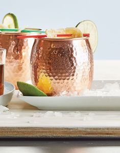 Copper mule beverage mug set for luxury indoor cocktail lounges hammered finish metal <b>cups</b> durable <b>reusable</b> party mugs - Product Image 6