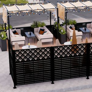 Recinzione Metallica per Esterni con Schermo Privacy W48FT X H47.3FT X 2 Pannelli, Recinto per Bidoni della Spazzatura, Recinzione per Condizionatore d'Aria, Recinzione per Piscina, Contenitore per Privacy - Product Image 2