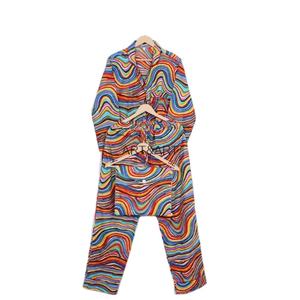 Conjunto de Pijama de Algodón Floral Transpirable de Primavera Vintage Sexy para Mujer, Ropa Informal Elegante para el Día a Día con Bolsillos, Secado Rápido, Relajante para el Hogar - Product Image 1