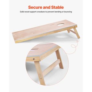 Set da Cornhole in Legno Massello Portatile 4x2 piedi, Tavole da Gioco per Interni/Esterni per Adulti, Tavola da Lancio Cornhole - Product Image 3