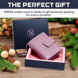 WRIZA Lavender Genuine Leather <b>RFID</b> <b>Wallet</b> for Women | Compact Purse with 9 Card Slots & Secure Closure - Product Image 5