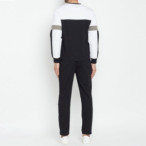 Men's Color Blocking Tracksuit Full Sleeve Crew Neck Casual Autumn Wear Side Pockets Regular Fit Polyester Cotton Material - Product Image 2