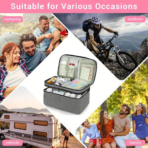 Professional Cosmetic Travel Case Functional Double Layer Pouch with Large Capacity for Toiletries and <b>Accessories</b> - Product Image 5
