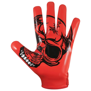 Skull Football <b>Gloves</b> Tacky Grip Skin Tight Skeleton Pro Elite Sticky Receiver American Football <b>Gloves</b> Adult & Youth Sizes - Product Image 4