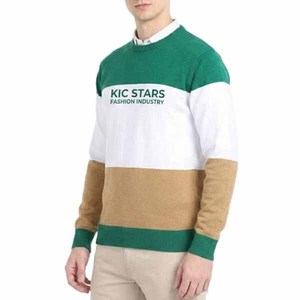 เสื้อสเวตเชิ้ตผู้ชาย คอวี ทรงปกติ ผ้าถักลายบล็อกสี สวมใส่สบาย น้ำหนักเบา ระบายอากาศได้ดี เหมาะสำหรับฤดูใบไม้ร่วง แบบสั่งทำพิเศษ - Product Image 2