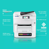 Imprimante multifonction couleur A3 à haut rendement d'encre et faible TCO pour entreprise, pour EPSON WorkForce Pro EM-C8100RDWF
