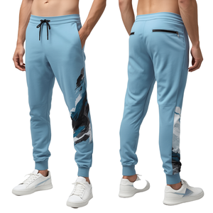 Pantalon de jogging créatif pour homme avec motif Ocean Motion, confort premium et style urbain tendance - Product Image 3