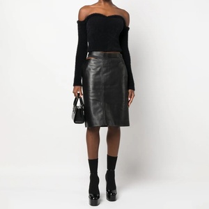 Falda de Cuero de Alta Calidad, Largo Regular, Cuero PU, Ropa de Moda para Mujer, Precio Bajo, Tallas Grandes - Product Image 2