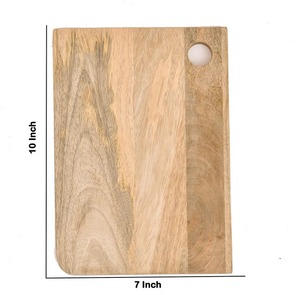 Planche à découper rustique en bois de manguier pour la cuisine, finition naturelle, durable, surface écologique, trou de suspension, compatible lave-vaisselle - Product Image 5