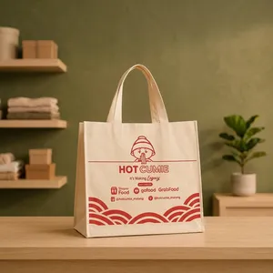 Bolsa Personalizada Reutilizable de Alta Resistencia, Fabricada con Tela No Tejida Spunbond, Termosellada e Impresa con Serigrafía, para Comida para Llevar, Supermercado y Compras - Product Image 3