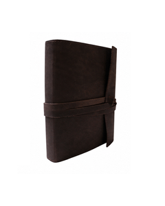Journal relié en cuir brun foncé – Style antique avec fermeture à lien en cuir, agenda rechargeable fait main - Product Image 3